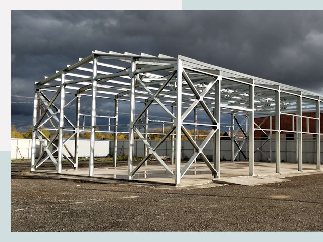 Двускатные ангары в Балахна от 627 руб. за квадрат