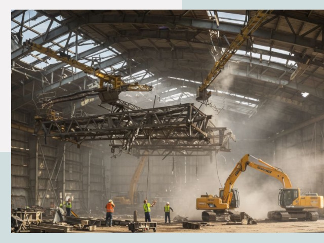 Демонтаж ангаров в Балахне от 627 руб. за м²